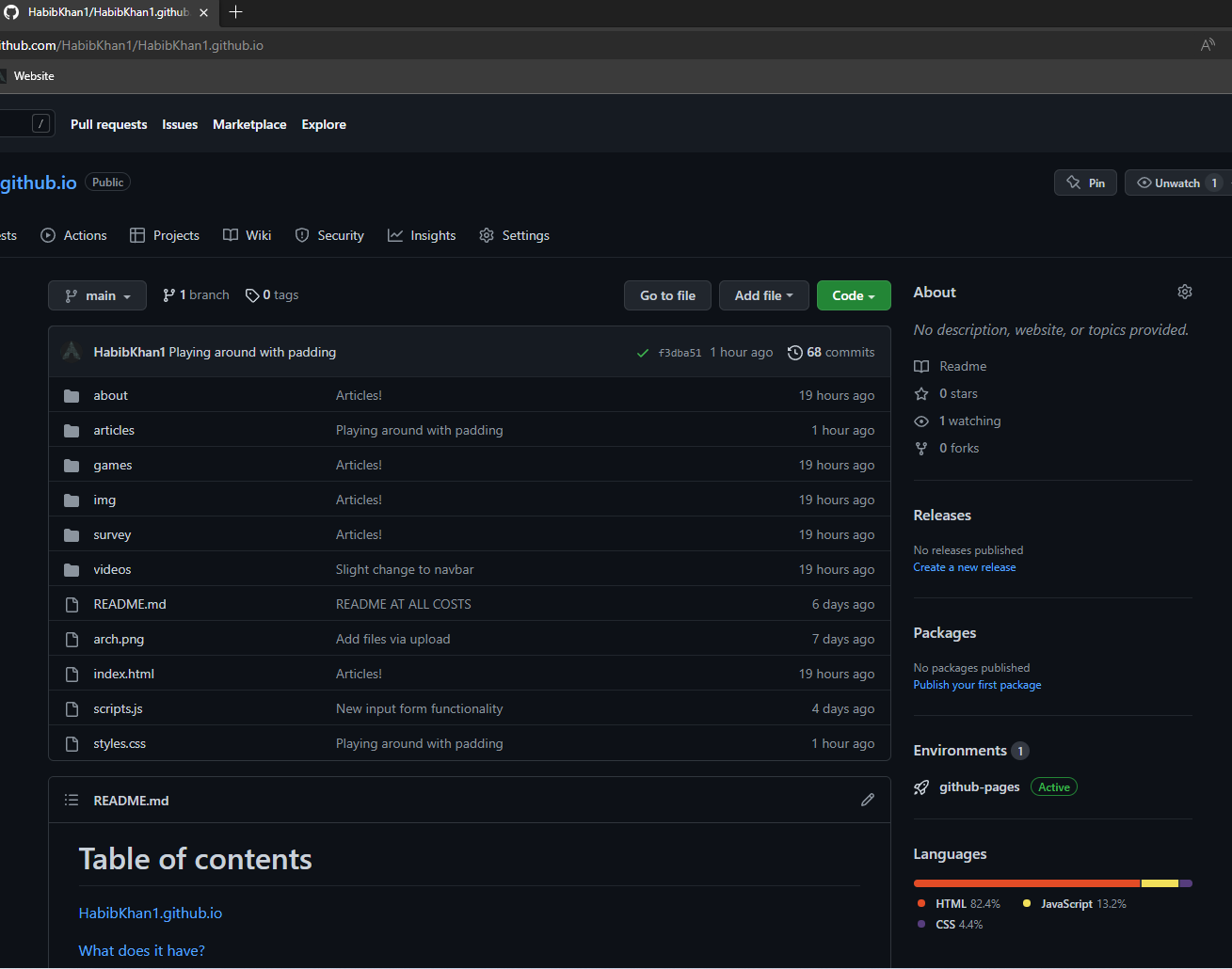 The GitHub repository